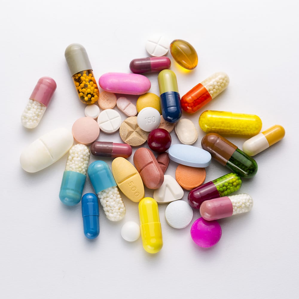 Assorted tablet and capsules